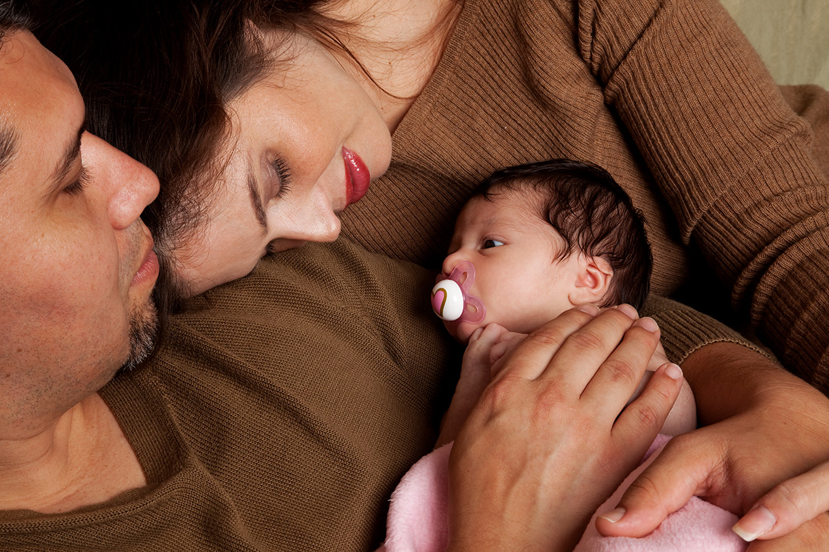 Beneficiary family with baby