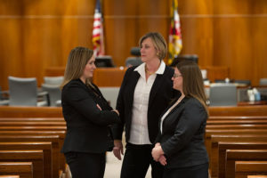 Kathryn Deckert, Julie Christopher, Jordyn Lueker Courtroom