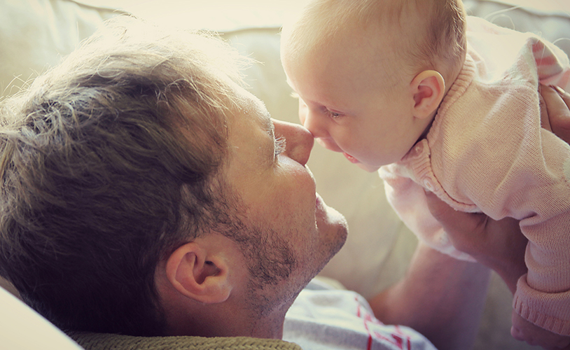 Father with baby