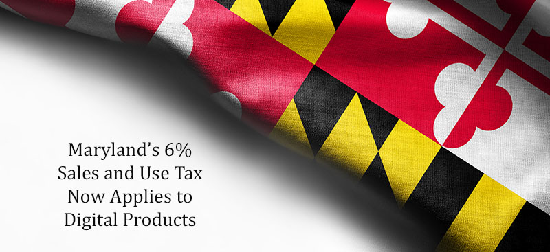 Maryland Flag Digital Tax Rate 6%