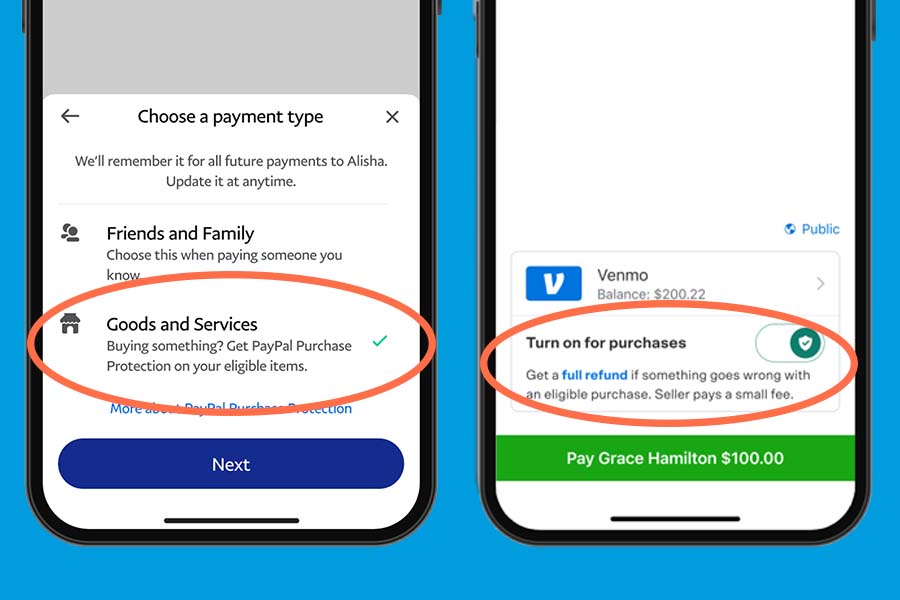 PayPal and Venmo settings