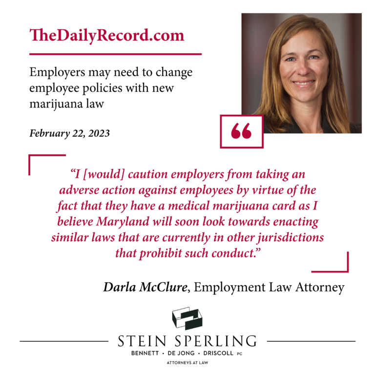 Darla McClure Talks Employment Law and Marijuana Legalization With The Daily Record