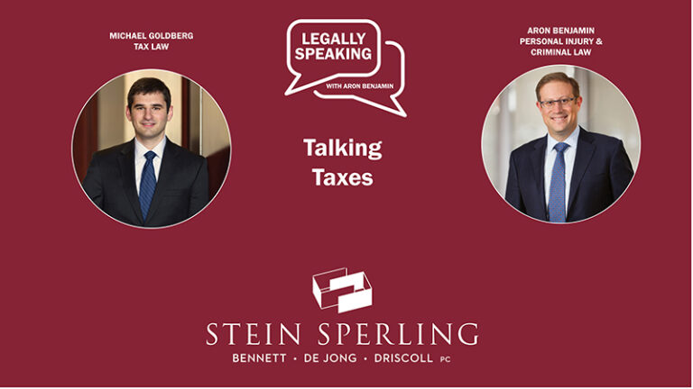 Legally Speaking with Aron Benjamin: Talking Taxes